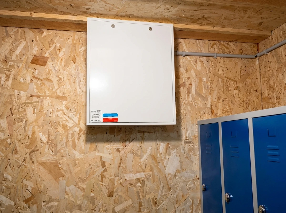 Intérieur moderne avec caméra de surveillance dome montée au plafond